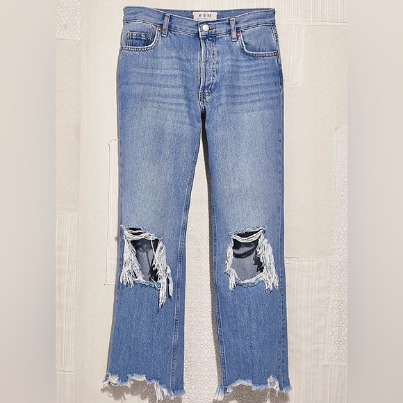 (A4) Free People Maggie Mid-Rise Straight-Leg Jeans, Size 25, NWT - Picture 9 of 16